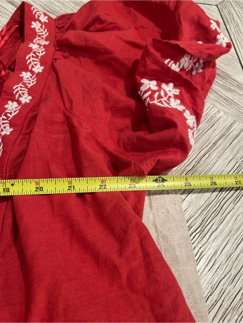 Old Navy Red Embroidered Peasant Tunic Top Size 4X Plus Size Fashion - Picture 7 of 8
